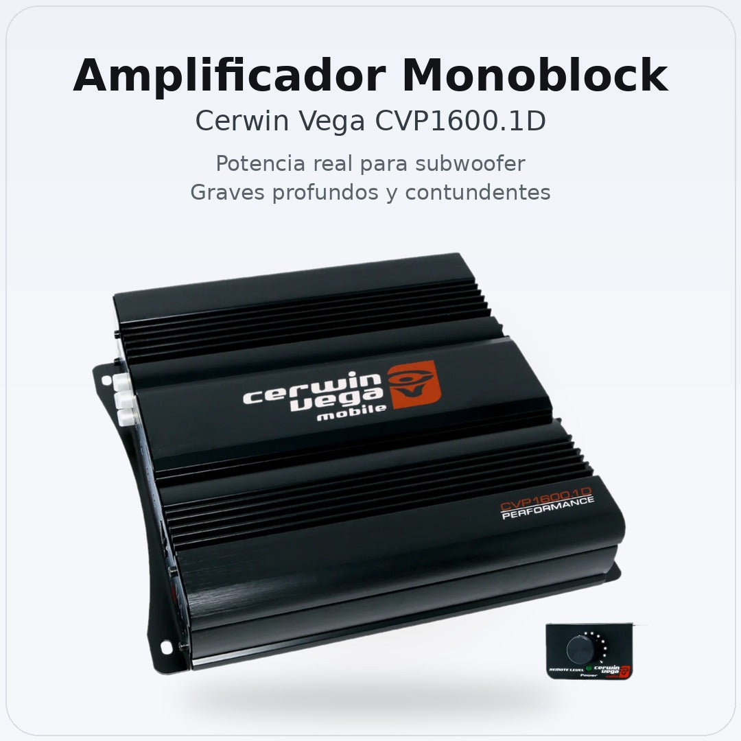 Amplificador Monoblock Cerwin Vega CVP1600.1D Clase AB
