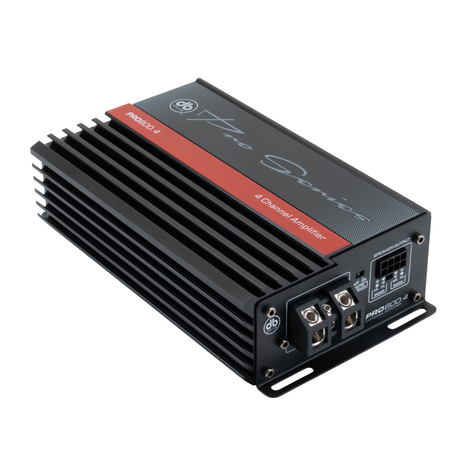 DB Drive PRO800.4, vista del amplificador 1