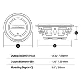 dB Drive SPF12D4 Woofer 12" Dual 4-Ohm Subwoofer - SPF12D4 - imagen producto 4