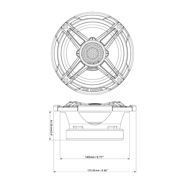 dB Drive WDX6MOTO-G2 medio rango 6.5 pulgadas coaxial resistente al clima - WDX6MOTO-G2 - imagen producto 5