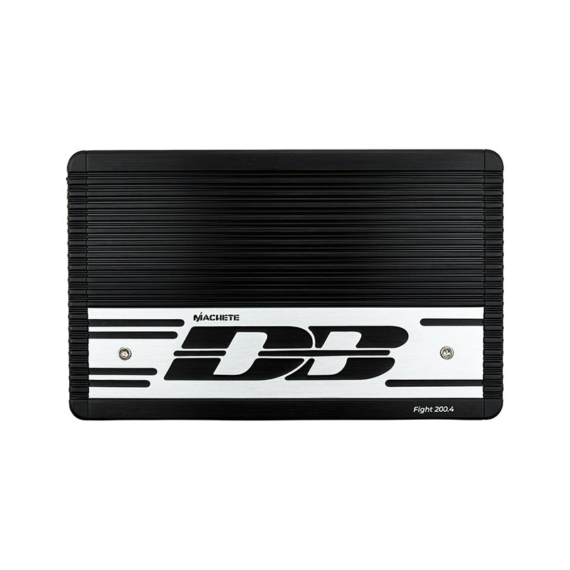 Amplificador Deaf Bonce Machete FIGHT 200.4, vista superior con modelo visible