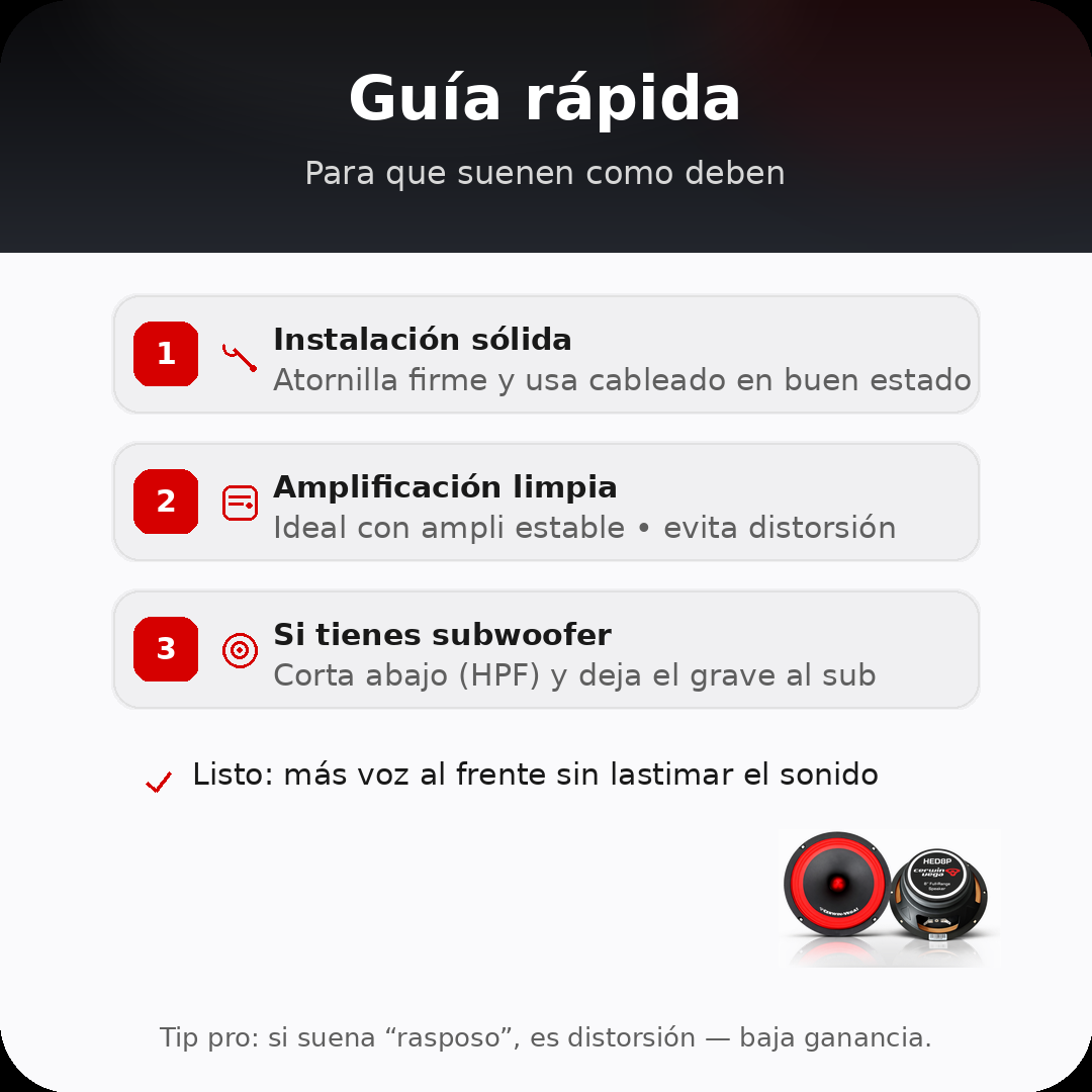 2 Bocinas 8 Pulgadas Medio Rango Cerwin Vega HEDPRO HED8P