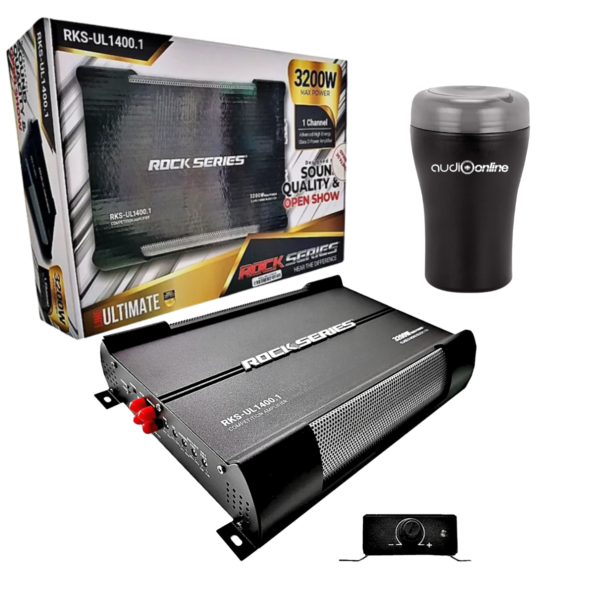 Amplificador Rock Series RKS-UL1400.1 - 3200W Máx, Monocanal, Clase D