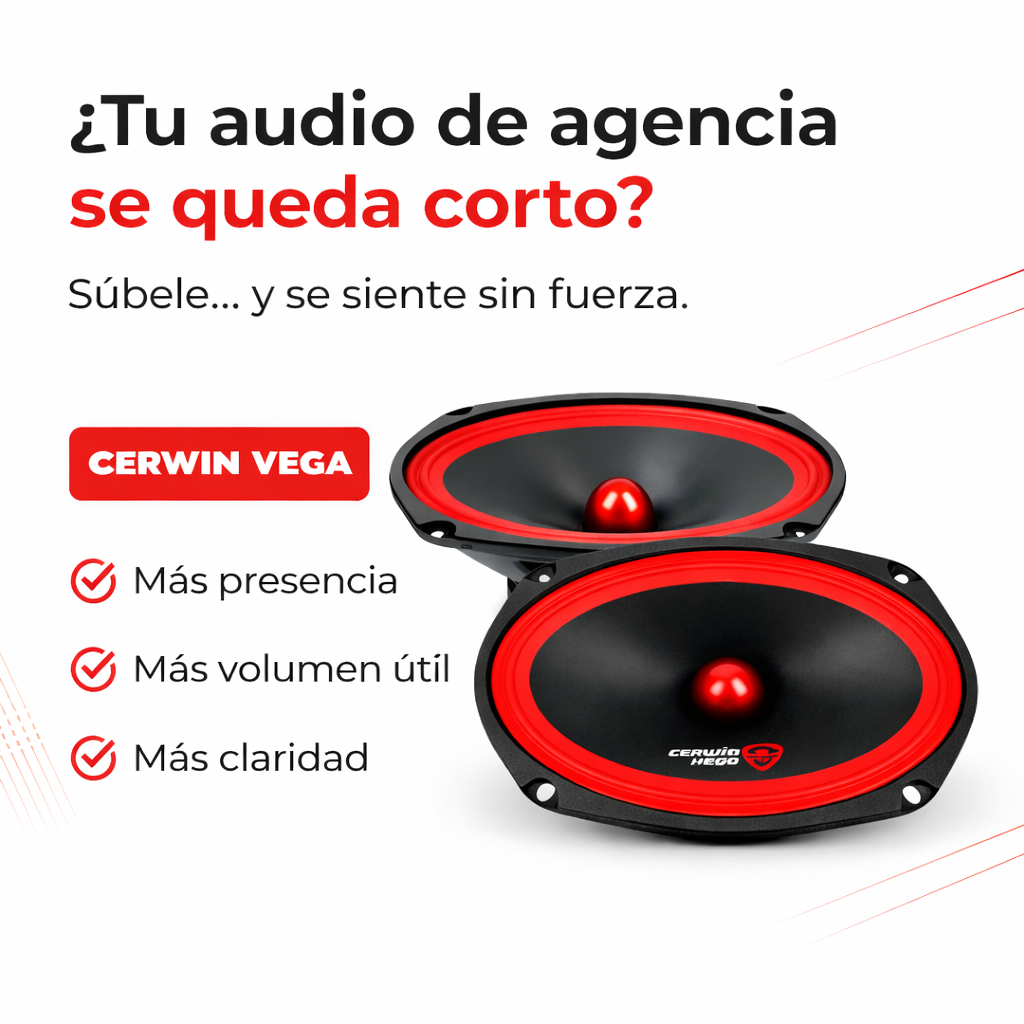 Bocinas Medios Rango Cerwin Vega De 6x9 Pulgadas Hed69p