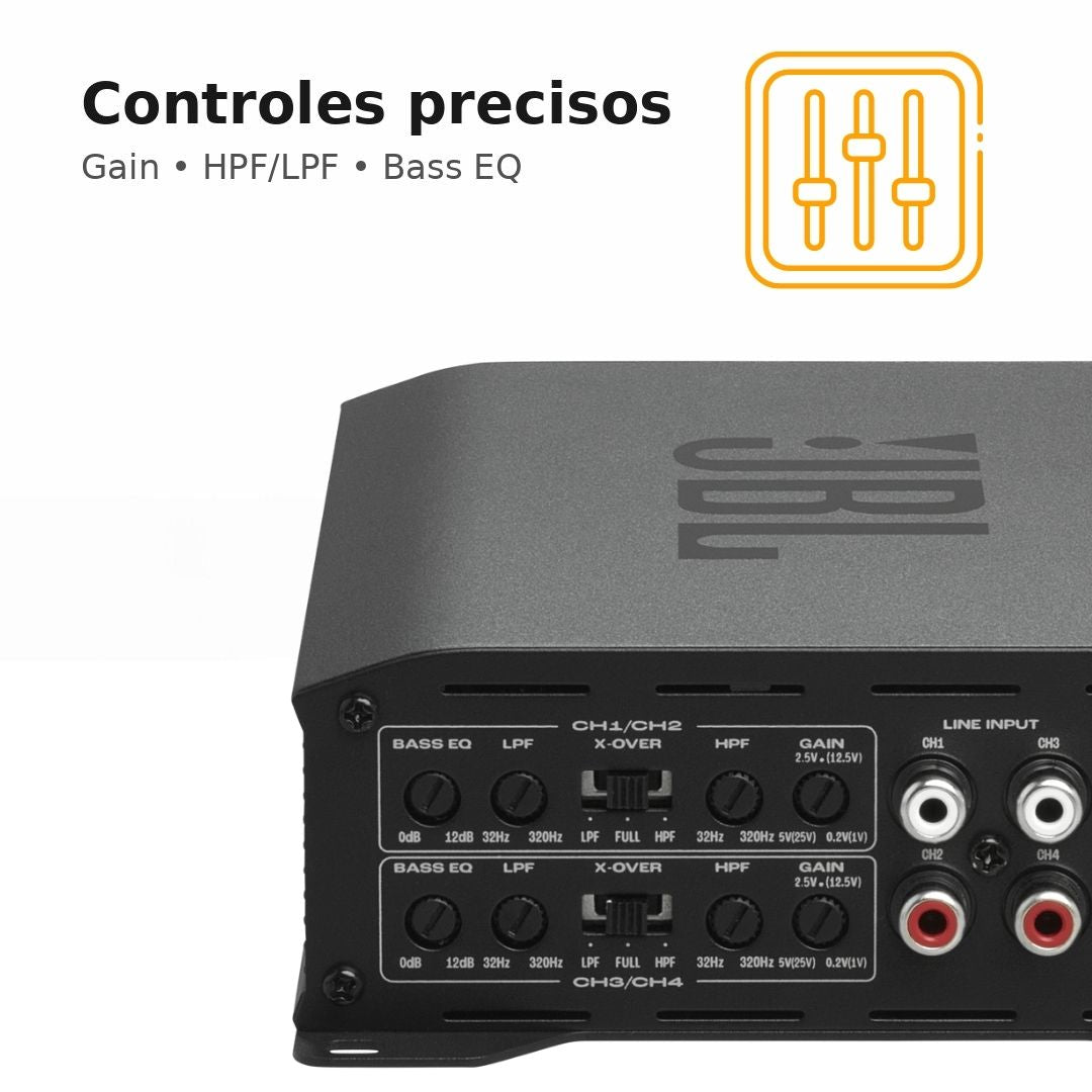 Amplificador 4 Canales JBL Stage GT 60041 Clase D