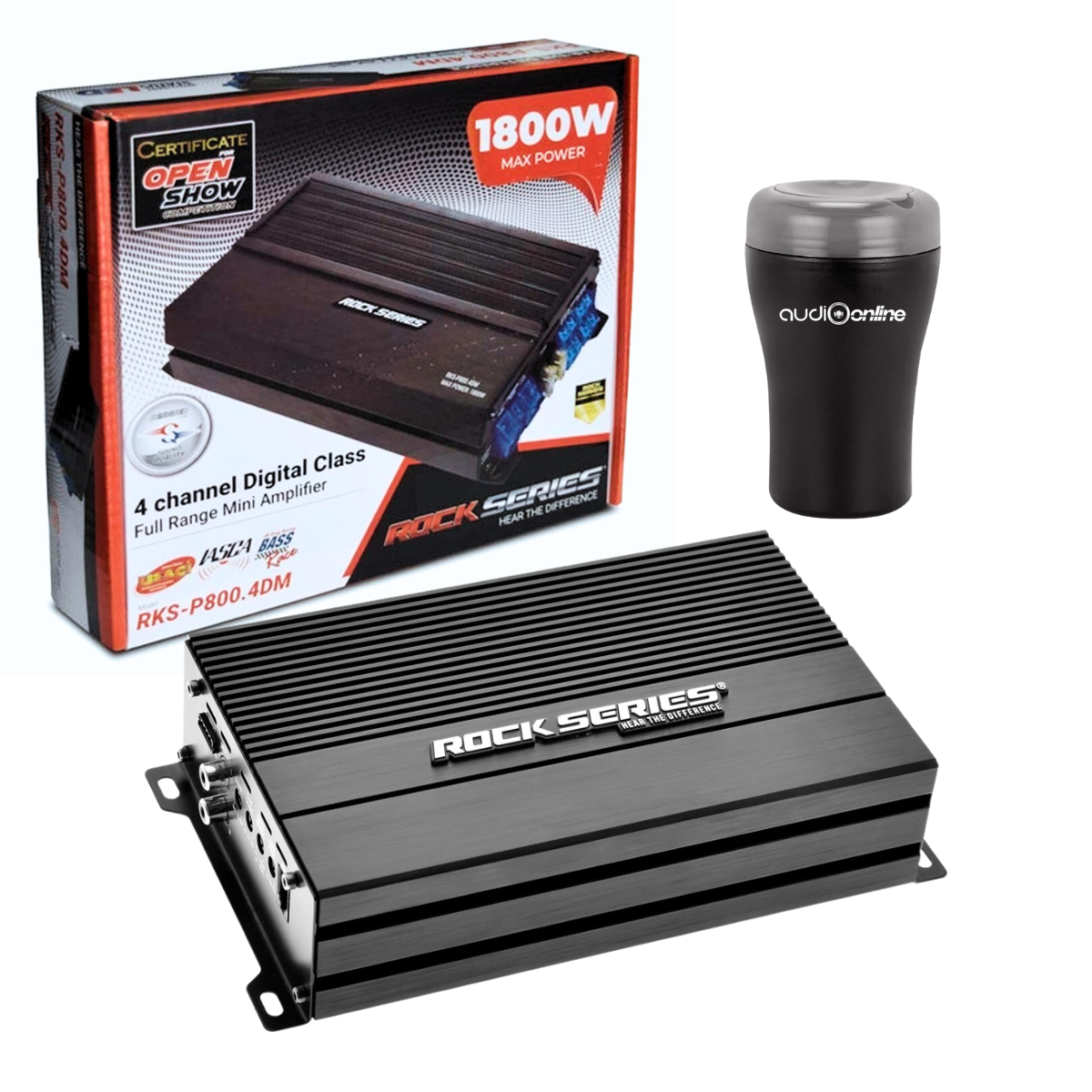 Amplificador 4 Canales Rock Series RKS-P800.4DM 1800W Clase D
