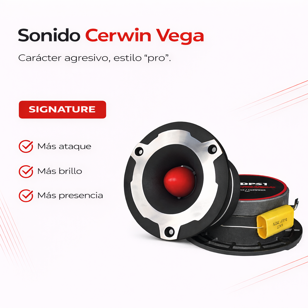 Par de Tweeters Cewin Vega 1 Pulgada Audio Para Auto HEDPS1