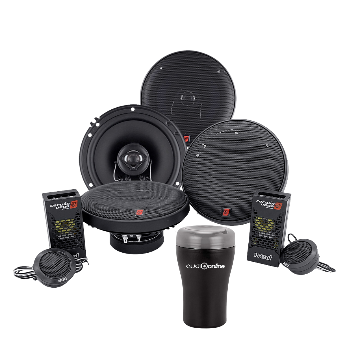 Paquete Cerwin Vega Set de Medios XED650C+ Bocinas XED62 + Regalo