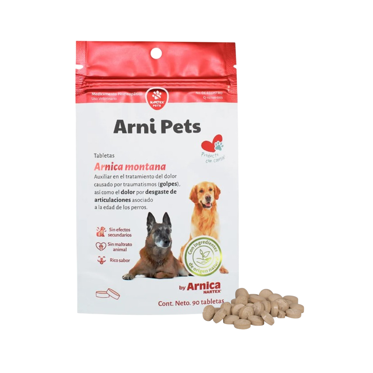 Arni Pets Tabletas con Árnica Montana 90 tabletas - Nartex