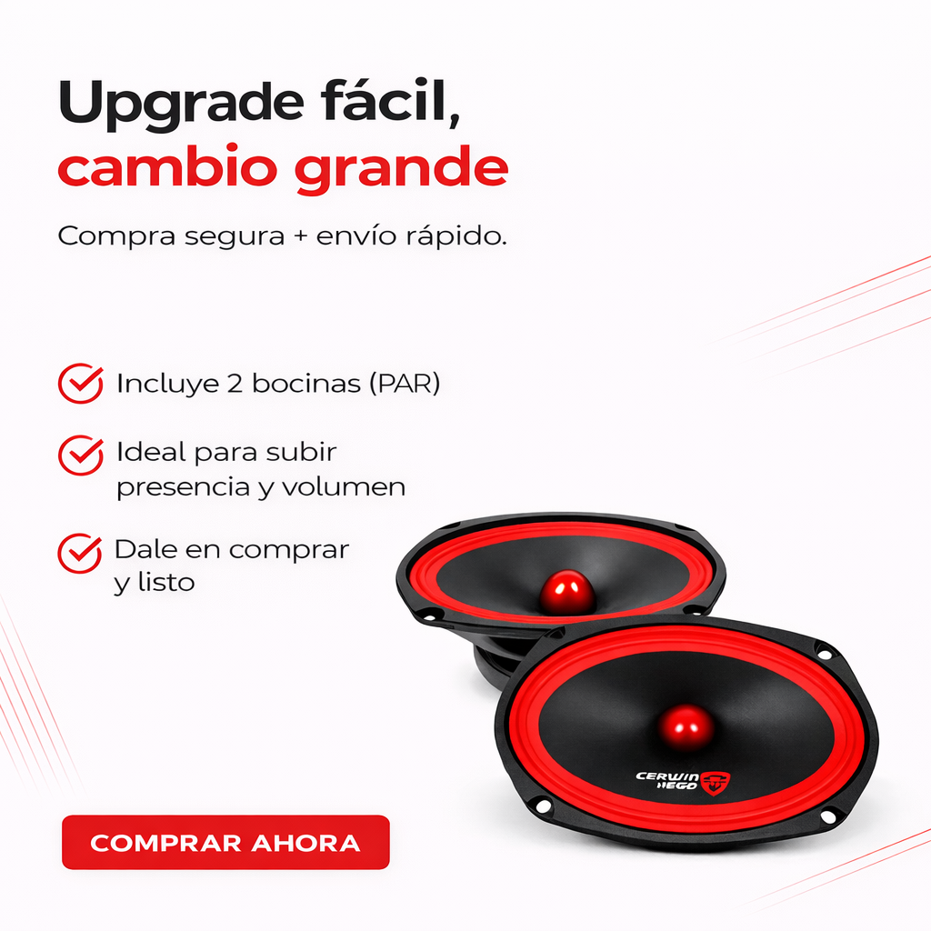Bocinas Medios Rango Cerwin Vega De 6x9 Pulgadas Hed69p