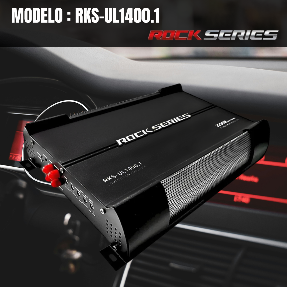 Amplificador Rock Series RKS-UL1400.1 - 3200W Máx, Monocanal, Clase D