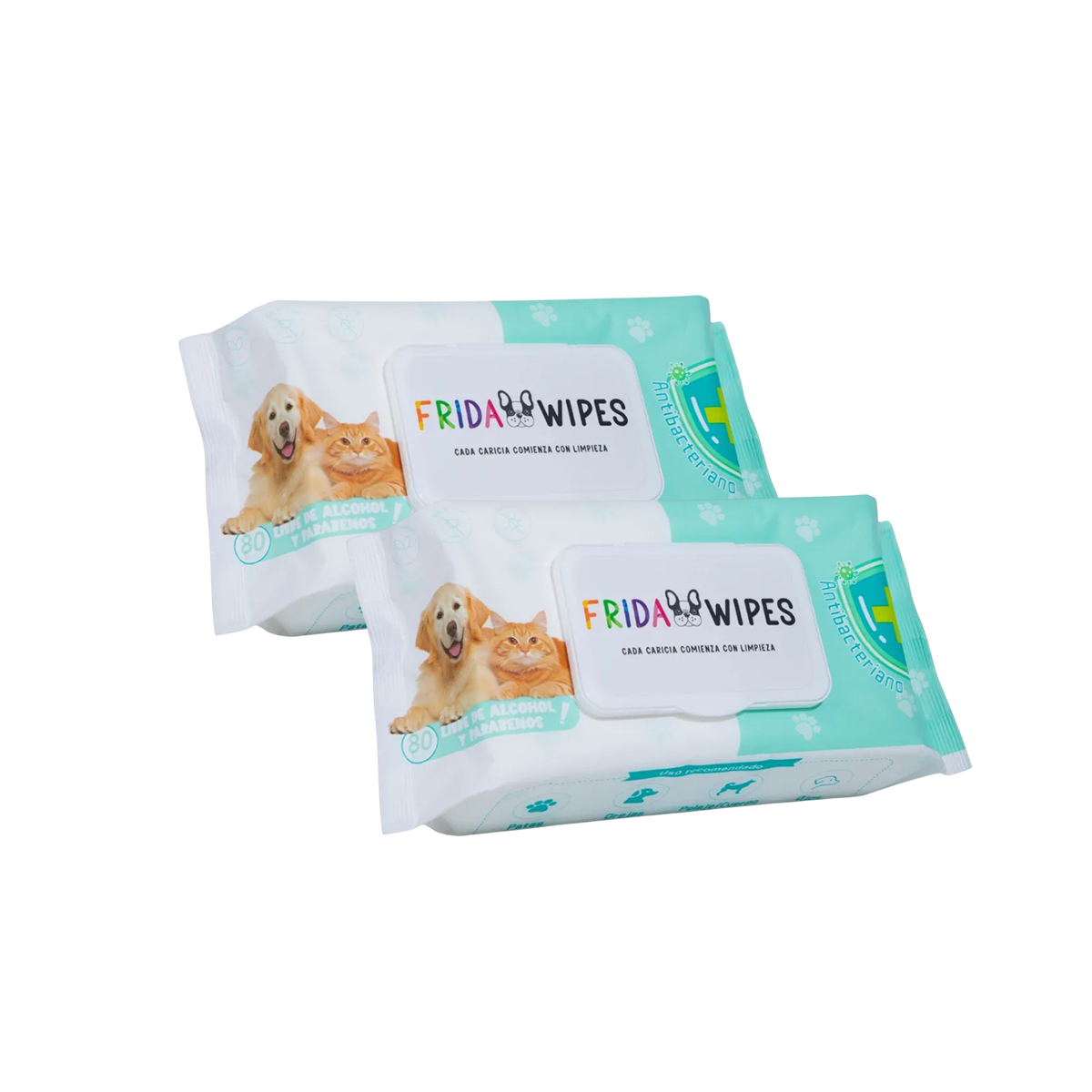 2 Pack 160 Toallitas Humedas Limpiadoras Pawsy Perros Gatos