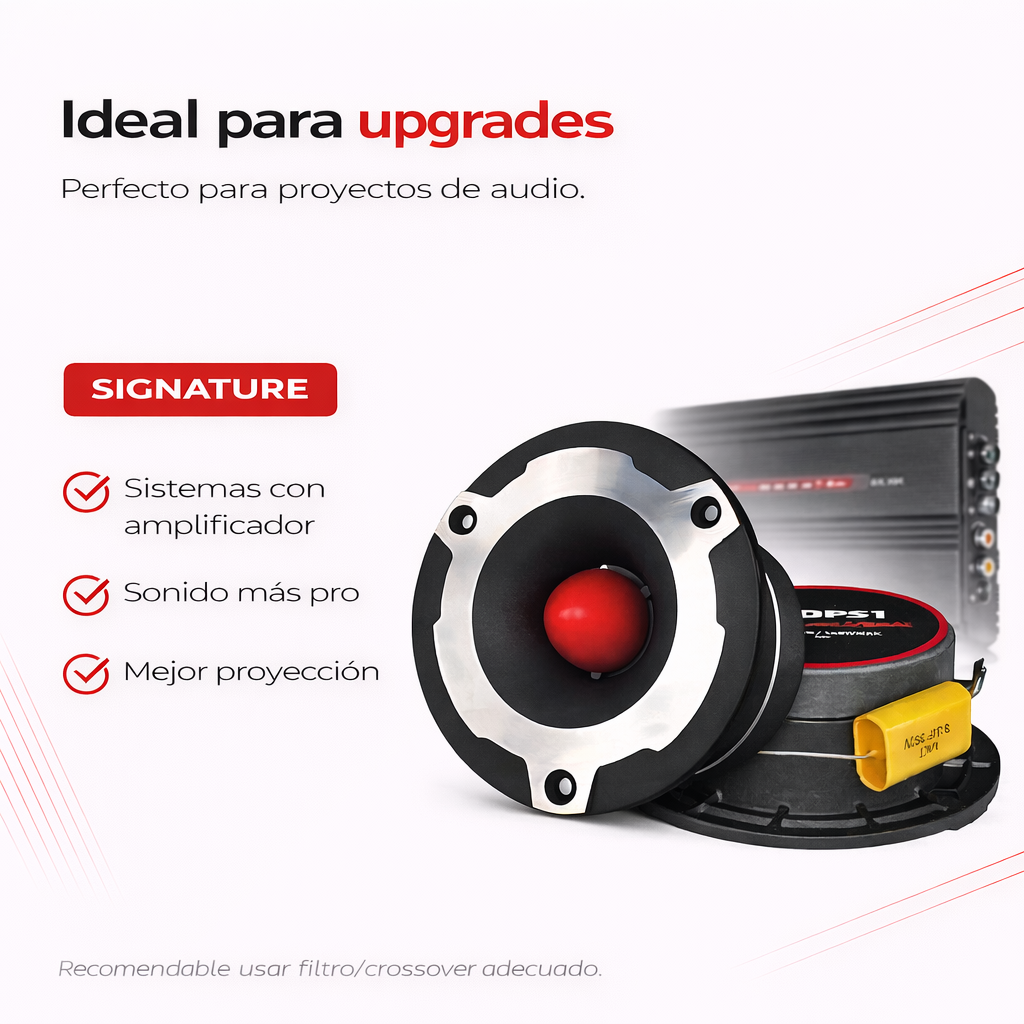 Par de Tweeters Cewin Vega 1 Pulgada Audio Para Auto HEDPS1