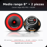 2 Bocinas 8 Pulgadas Medio Rango Cerwin Vega HEDPRO HED8P
