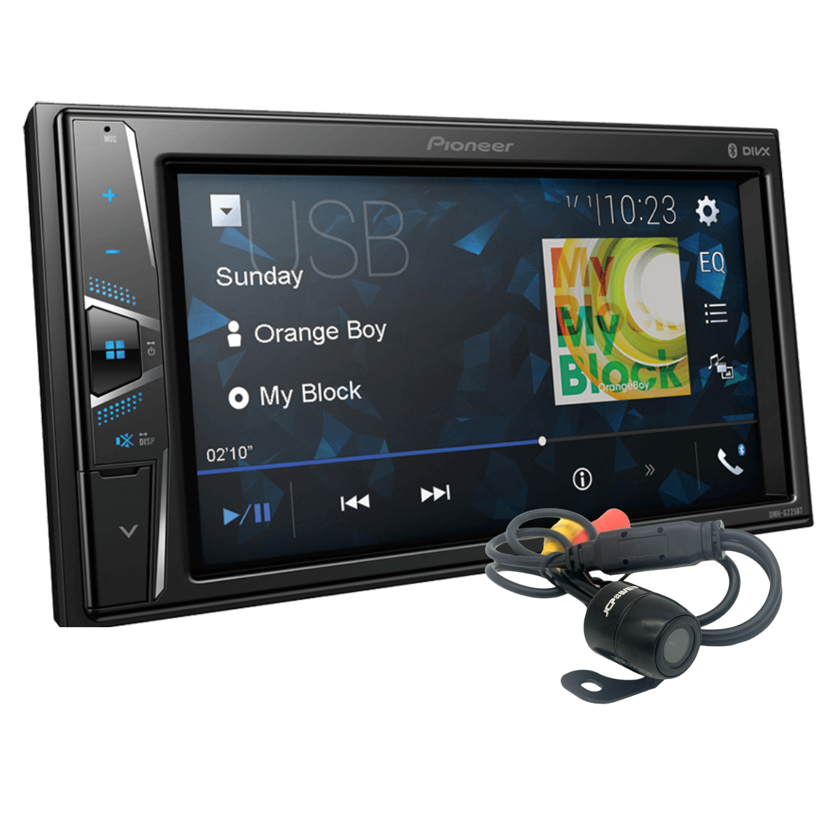 Estéreo Con Pantalla Pioneer DMH-G225BT + Cámara De Reversa