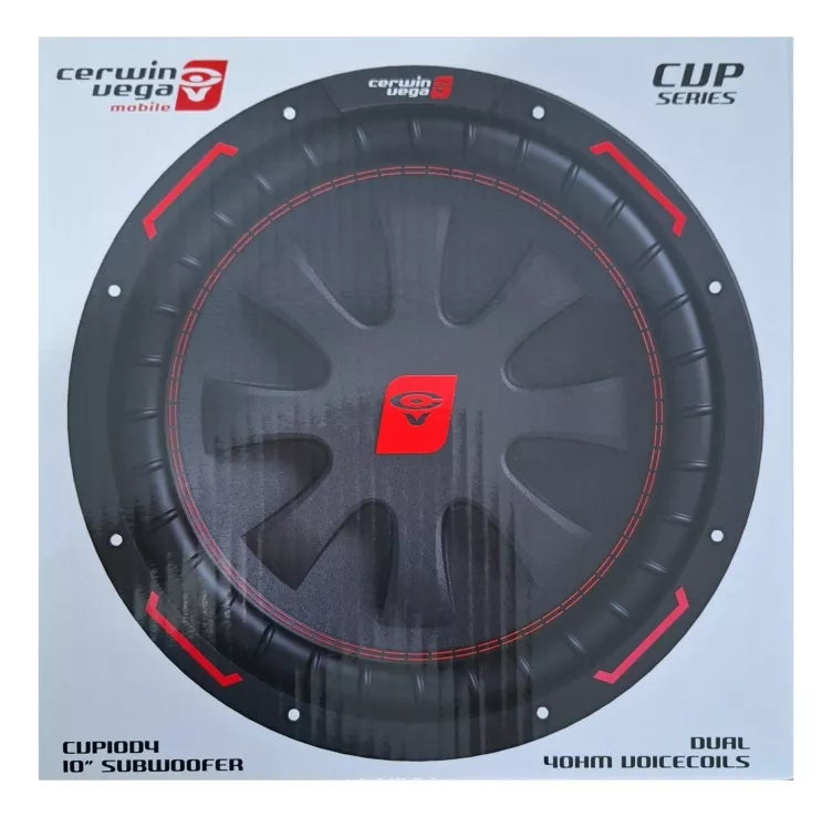 Subwoofer Cerwin Vega CVP10D4 | 10” 450W Max Sonido para auto