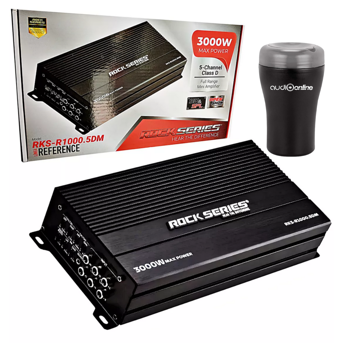 Amplificador Rock Series RKS-R1000.5DM - 5 Canales, Clase D, 1000W Máx