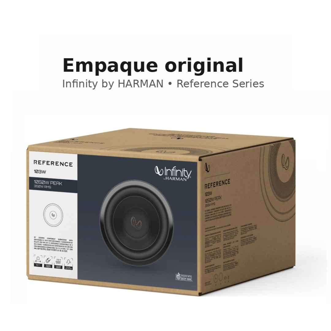 Subwoofer 10” Infinity Reference 103W 2Ω 4Ω