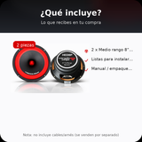 2 Bocinas 8 Pulgadas Medio Rango Cerwin Vega HEDPRO HED8P