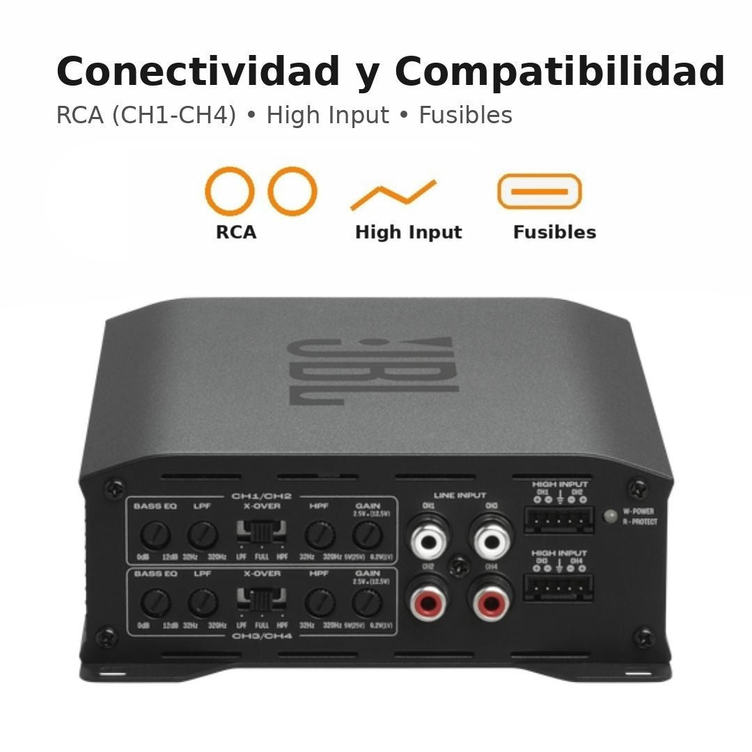 Amplificador 4 Canales JBL Stage GT 60041 Clase D