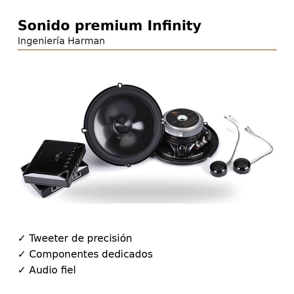 Set De Medios Infinity Reference REF607CF Bocinas 6.5 (Par)