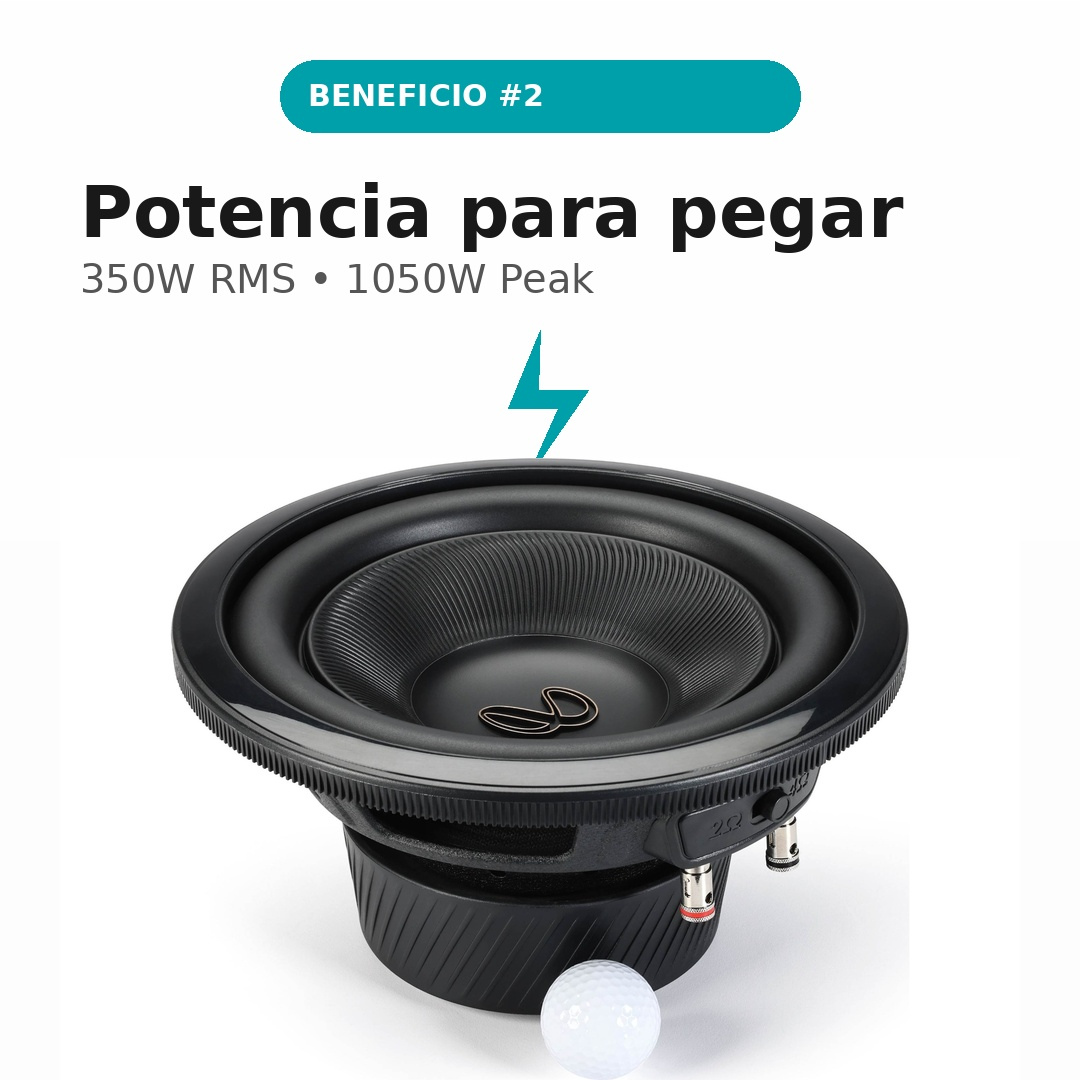 Subwoofer 10” Infinity Reference 103W 2Ω 4Ω