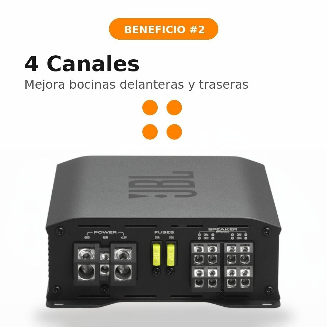Amplificador 4 Canales JBL Stage GT 60041 Clase D