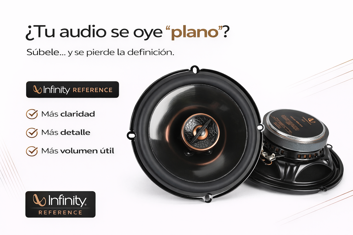 Bocinas Coaxiales Infinity Reference REF607F 6.5” 2 Vías
