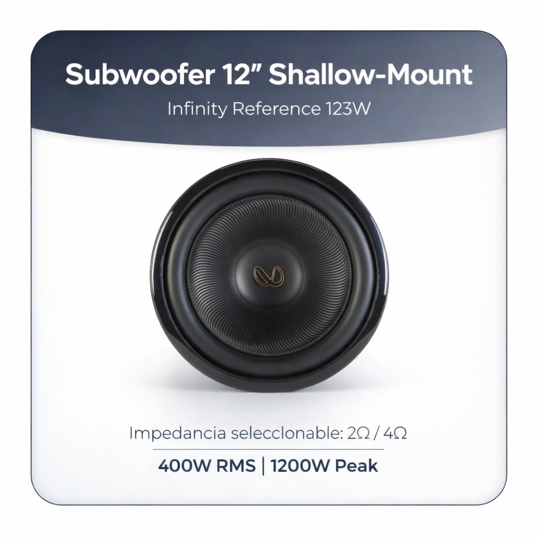 Subwoofer 12” Infinity Reference 123W 2Ω 4Ω