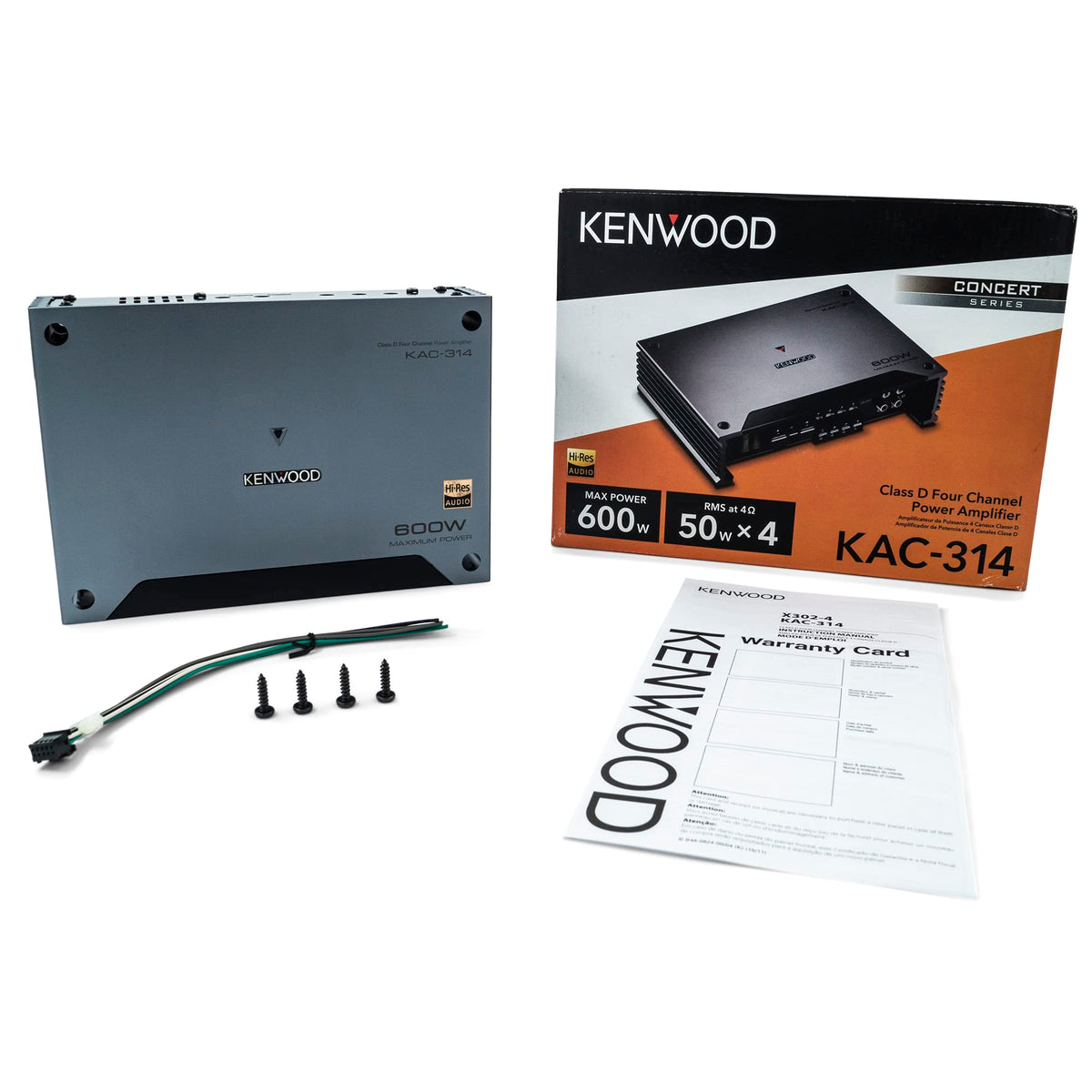 Kenwood KAC-314 CB Amplificador Clase D de Cuatro Canales - KAC-314 - imagen producto 2