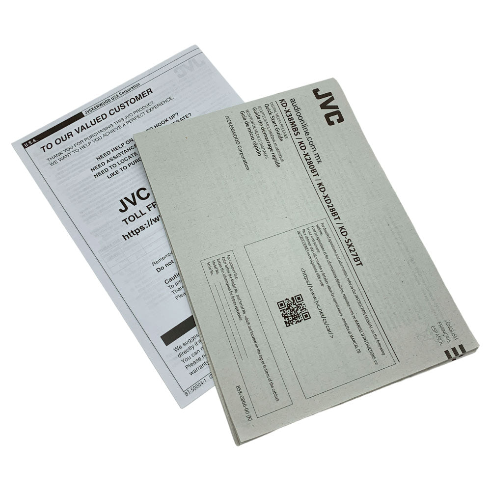 Autoestereo 1 Din Jvc Kd-x280bt Bluetooth Usb Aux Sin Cd