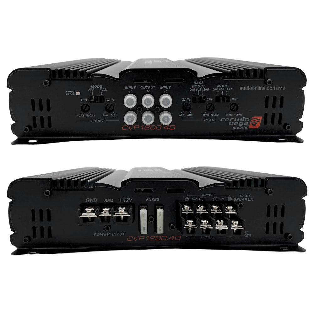 Paquete Cerwin Vega Amplificador CVP1200.4 + Bocinas XED650C+ XED62